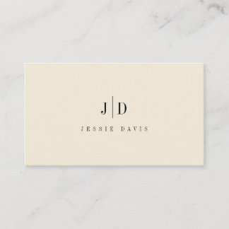 Modern Professional Simple Monogram Business Card