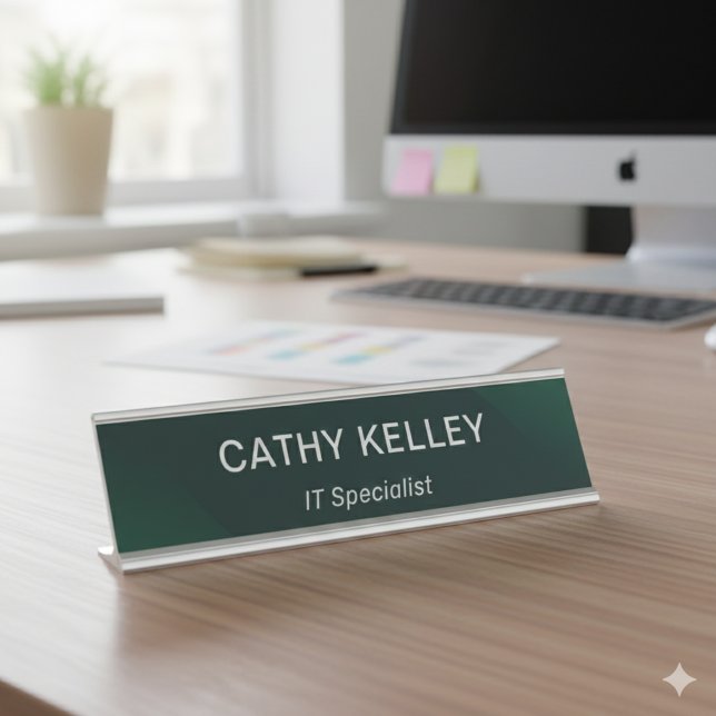 Modern Professional Simple Office Title  Desk Name Plate (Creator Uploaded)