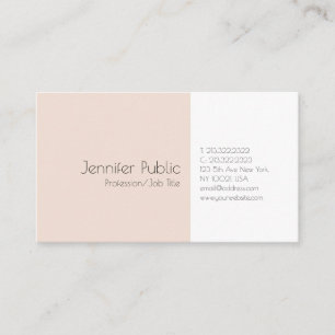 Modern Professional Sleek Plain Elegant Colours Business Card