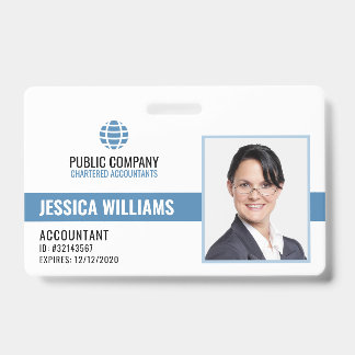 Modern Professional Staff Employee ID Badge