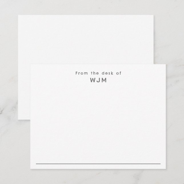 Modern Professional Stylish Correspondence Flat Card (Front/Back)