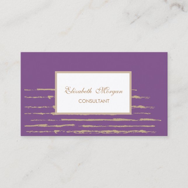 Modern Professional  Stylish,Striped Business Card (Front)