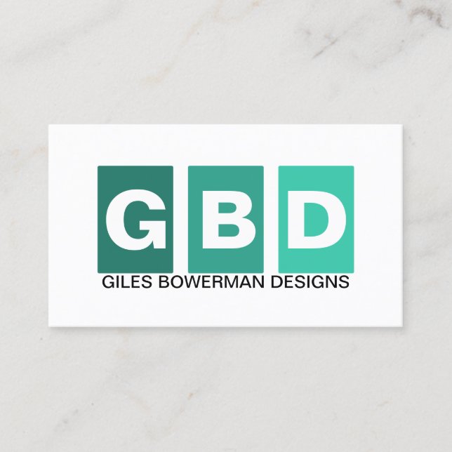 Modern Professional Teal Business Card (Front)