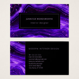 Modern Professional Watercolor Agate Purple Geode