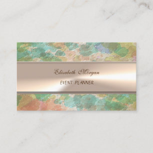 Modern  Professional,Watercolor Splash, Stripe Business Card