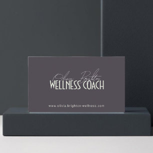 Modern Professional Wellness Coach High-end Business Card
