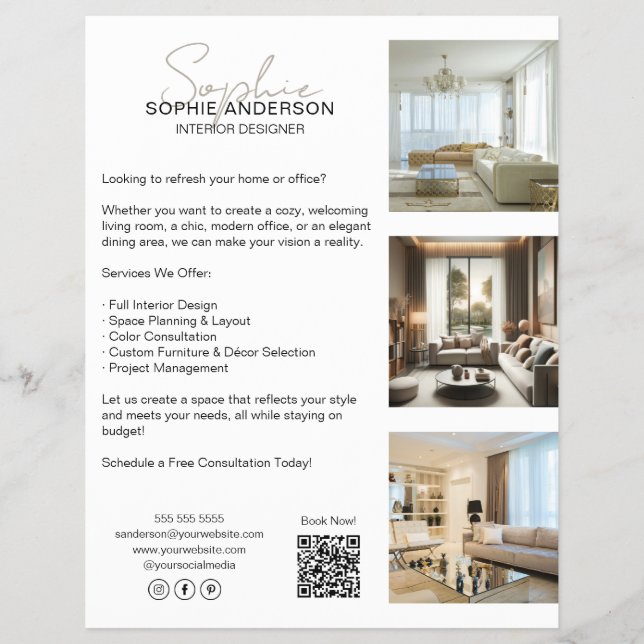 Modern Professional White Business Flyer (Front)