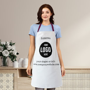 Modern & Professional with Custom Name & Logo Apron