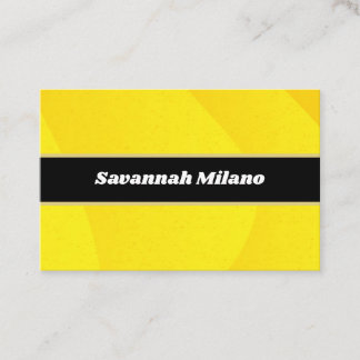 Modern Professional Yellow Business Card