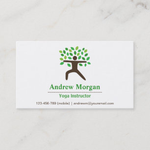 Modern, Professional, Yoga Wellness Instructor Business Card