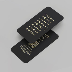 Modern Programmer Coder Software Binary Black Gold Business Card