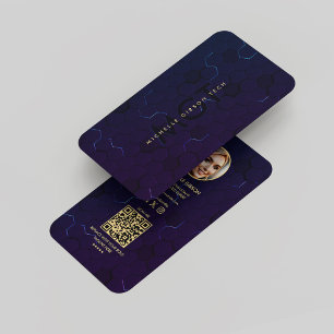 Modern Programmer Cybersecurity Midnight Blue Business Card