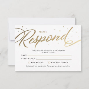 Modern Prom RSVP Card