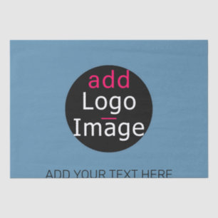 Modern Promo Customisable Business Dusty Blue Wrap Tissue Paper