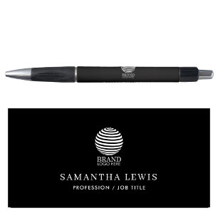 Modern Promotional Business Logo & Name Black