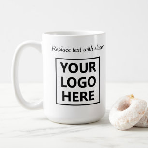 Modern Promotional Business Logo Slogan Address  Coffee Mug