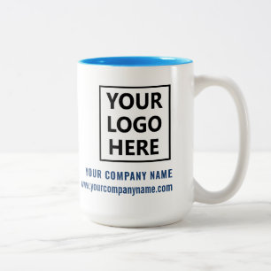 Modern Promotional Business Logo Slogan Website Two-Tone Coffee Mug