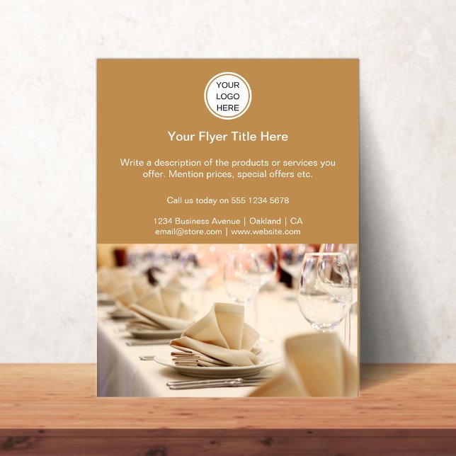 Modern Promotional Catering Service Business Logo  Flyer (Creator Uploaded)