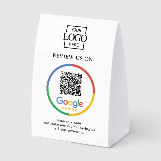 Modern Promotional Google Reviews QR Code Sign (Front)