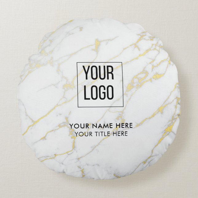 Modern Promotional Logo Business Round Cushion (Front)
