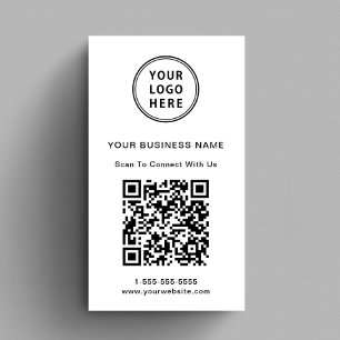 Modern Promotional Logo QR Code Business Card