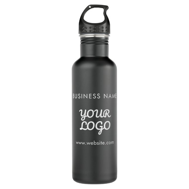 Modern Promotional Logo & Text | Editable Colour 710 Ml Water Bottle (Front)