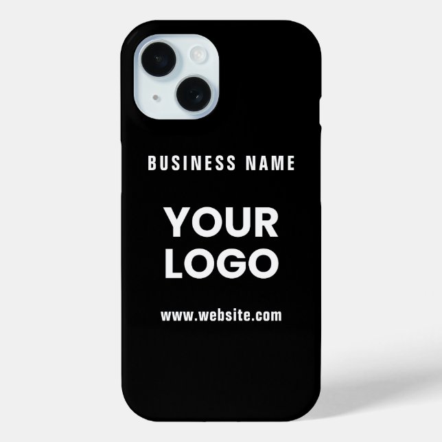 Modern Promotional Logo & Text | Editable Colour Case-Mate iPhone Case (Back)