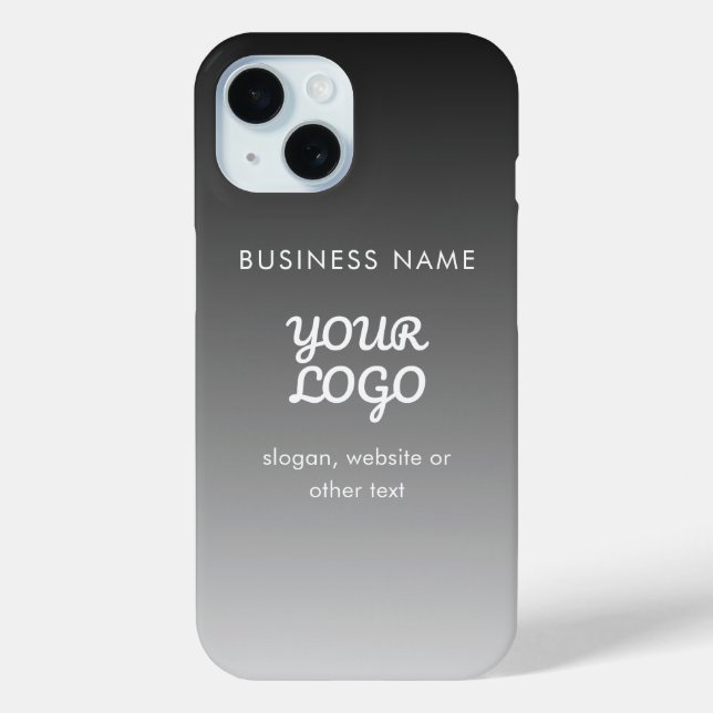 Modern Promotional Logo & Text | Editable Colour Case-Mate iPhone Case (Back)