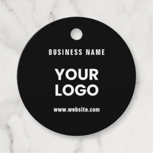 Modern Promotional Logo & Text   Editable Colour Favour Tags