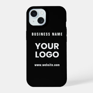 Modern Promotional Logo & Text Editable Colour iPhone 15 Case