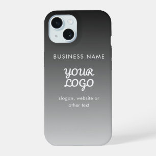 Modern Promotional Logo & Text Editable Colour iPhone 15 Case