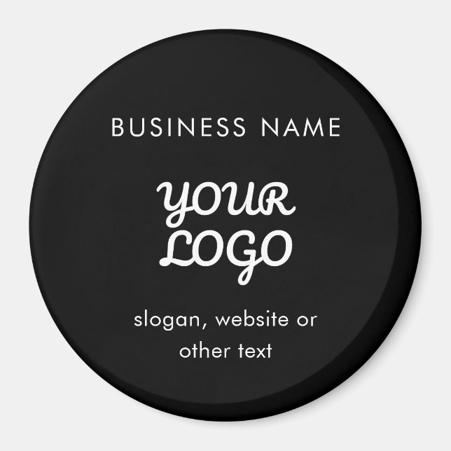 Modern Promotional Logo & Text | Editable Colour Magnet (Front)