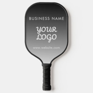 Modern Promotional Logo & Text   Editable Colour Pickleball Paddle