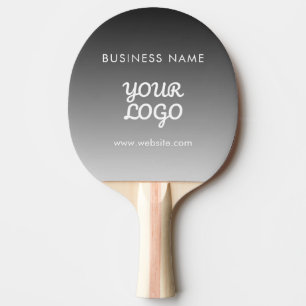 Modern Promotional Logo & Text   Editable Colour Ping Pong Paddle