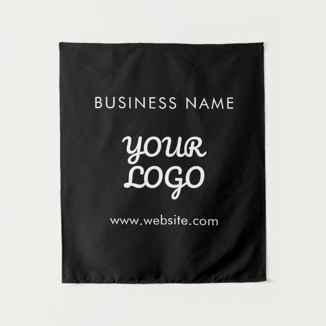 Modern Promotional Logo & Text | Editable Colour Tapestry (Front)