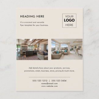 Modern Promotional Real Estate Business Logo Flyer