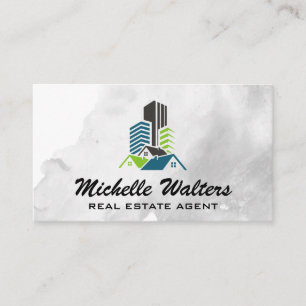 Modern Properties Architecture Logo Business Card