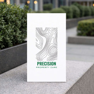 Modern Property Maintenance & Groundskeeping Business Card