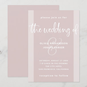 Modern Proposal   Blush and Pink Wedding Invitation