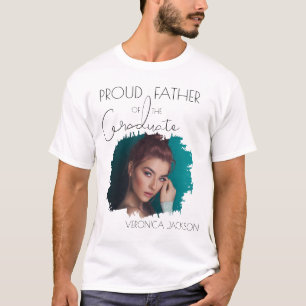 Modern Proud Father Of The Graduate   Photo  T-Shirt