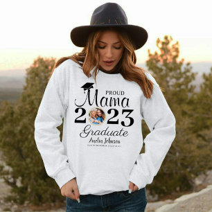 Modern Proud Mama   1 Photo Graduation T-Shirt