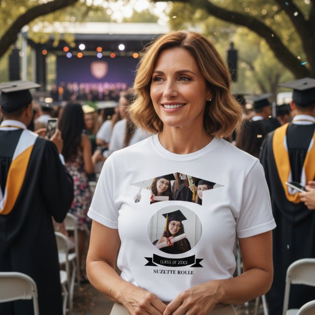 Modern  Proud Parent  Graduation Shirt With Photos (Creator Uploaded)