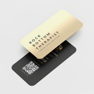 MODERN PSYCHOLOGIST ROCK BOTTOM THERAPIST BUSINESS CARD