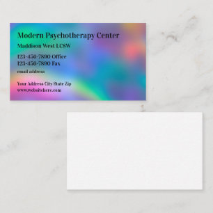 Modern Psychotherapy Mental Health Counsellor Business Card