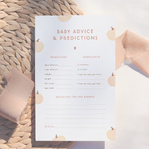 Modern Pumpkin Baby Predictions & Advice Game