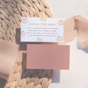 Modern Pumpkin Books for Baby Baby Shower Enclosure Card