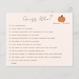 Modern Pumpkin Gender Neutral Guess Who Game Flyer