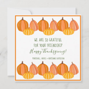 Modern Pumpkin Happy Thanksgiving   Holiday Card