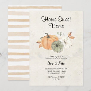 Modern Pumpkin Housewarming Party Invite