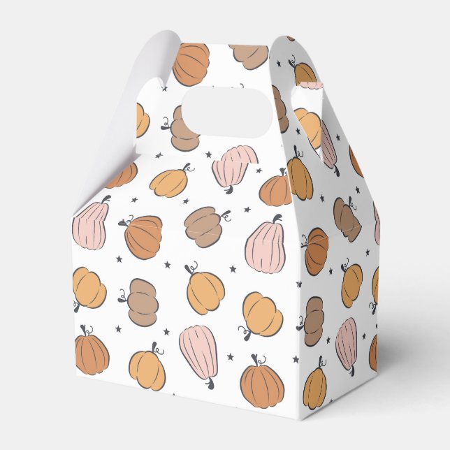 Modern Pumpkin Pattern - Favour Boxes (Front Side)